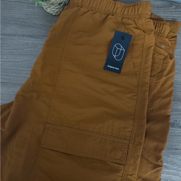 Men's Regular Fit Ankle Length Cargo Pants - Original Use™ Brown - Picture 1 of 2